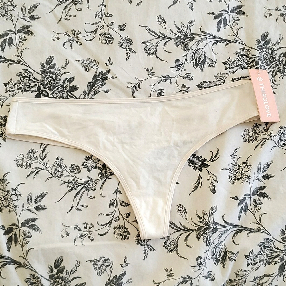 2 ThirdLove Pima Cotton Thongs Sea Salt NWT